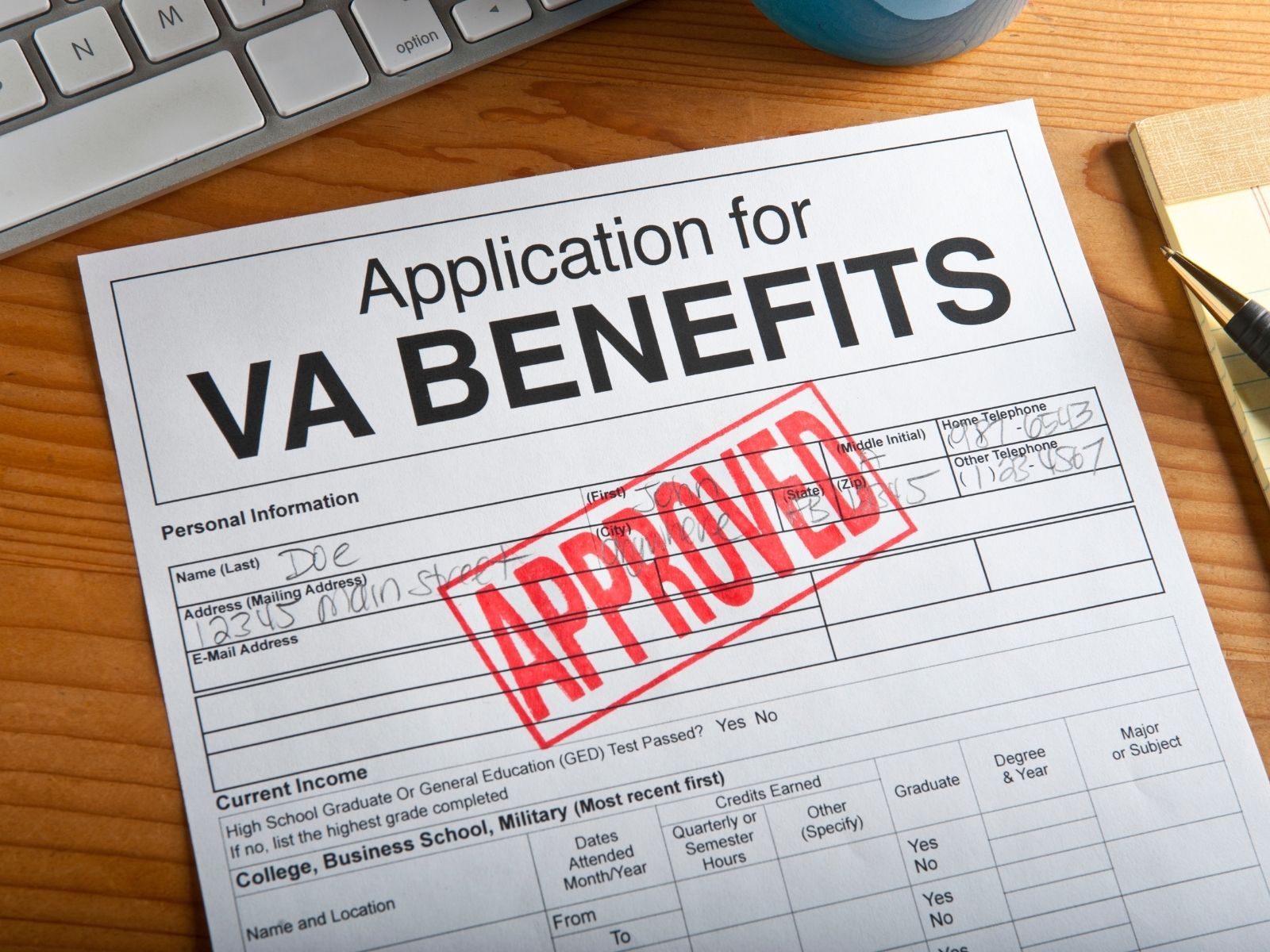 VA review and benefits determination process