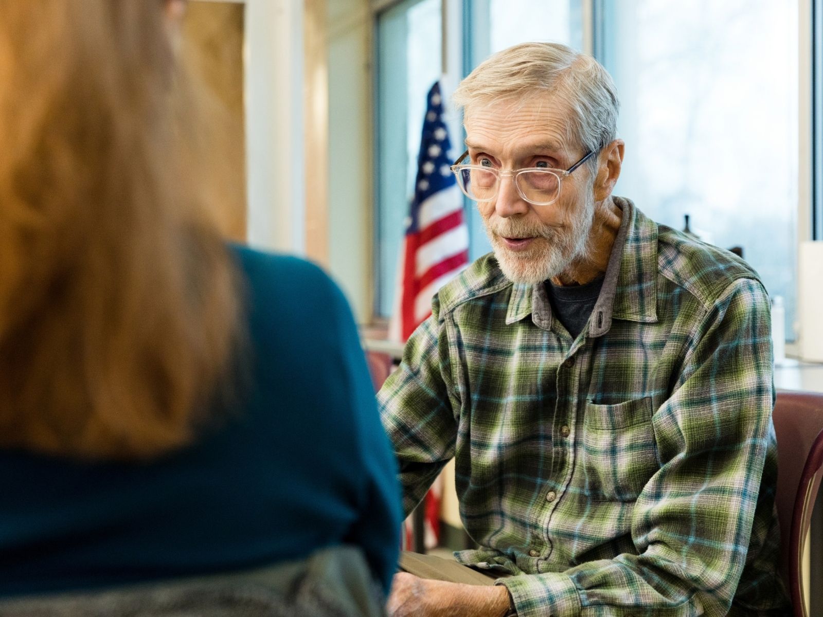 Veteran receiving memory care support