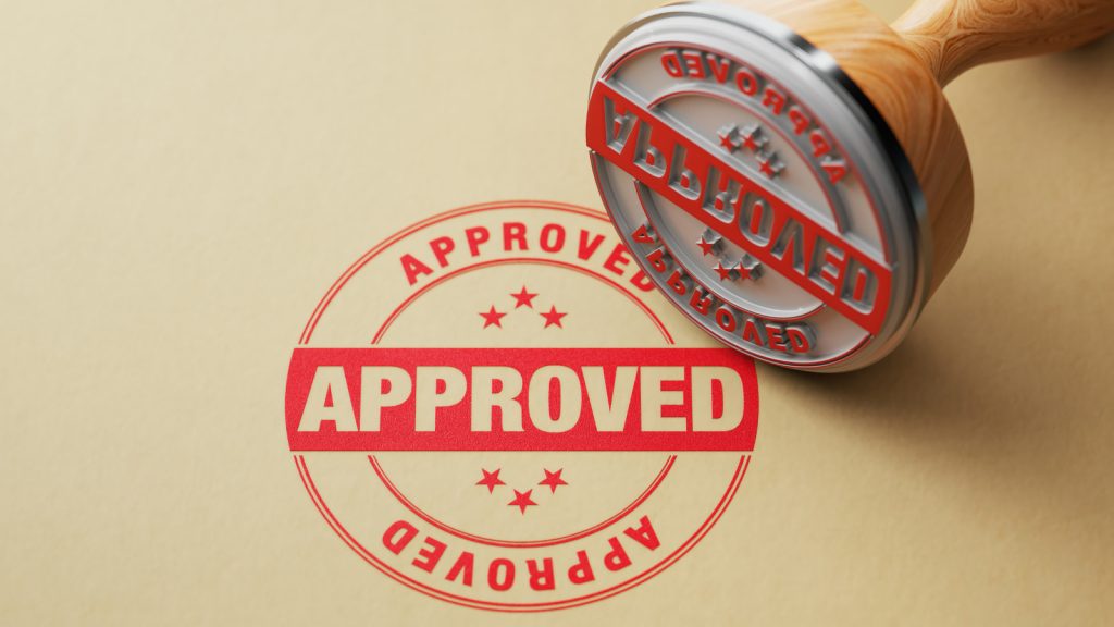 Approved application stamp