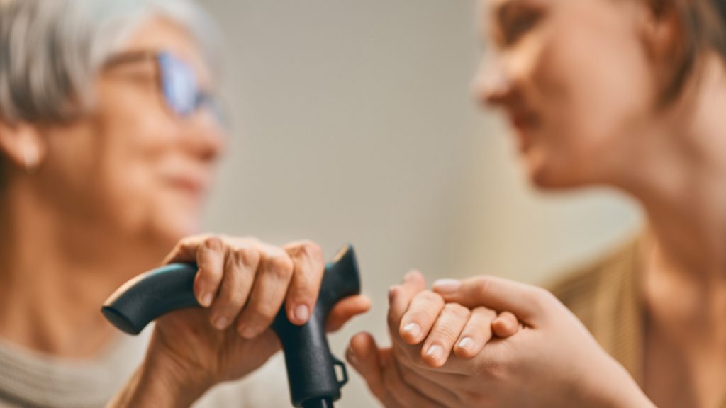 Caregiver with woman